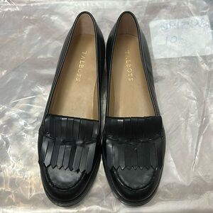 Talbots Black LOAFERS - CLASSIC LEATHER size 8.5” like new